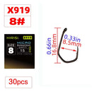 Anzol PTFE Micro Farpado em Aço Alto Carbono 30 Peças | 2