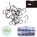 Kit Anzóis Farpados em Aço Alto Carbono – 100/200/300 Peças | Tamanhos Mistos