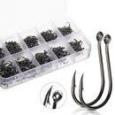 Kit Anzóis Farpados em Aço Alto Carbono – 100/200/300 Peças | Tamanhos Mistos